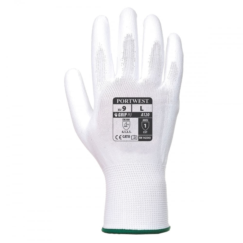 A120 PU Palm Glove White XL *One Size Only - Outlet Store*