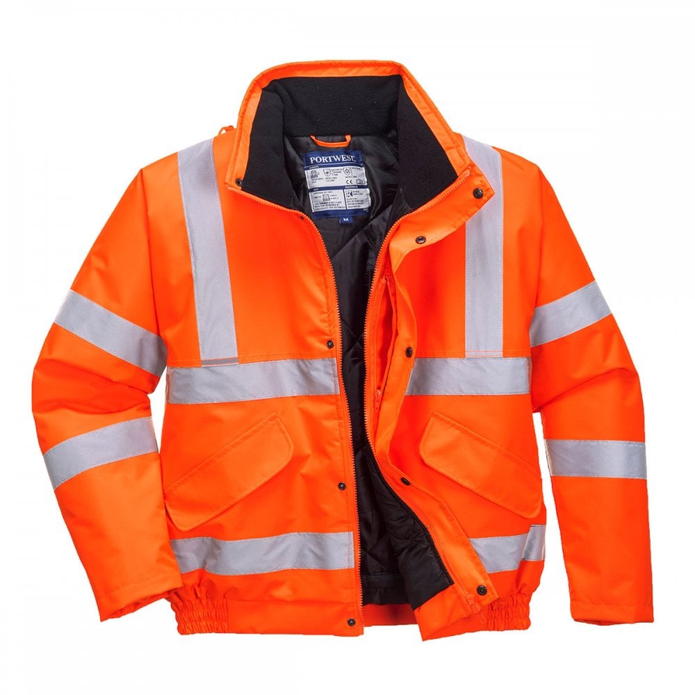 Hi Visibility Bomber Jacket Orange XL *One Size Only - Outlet Store*
