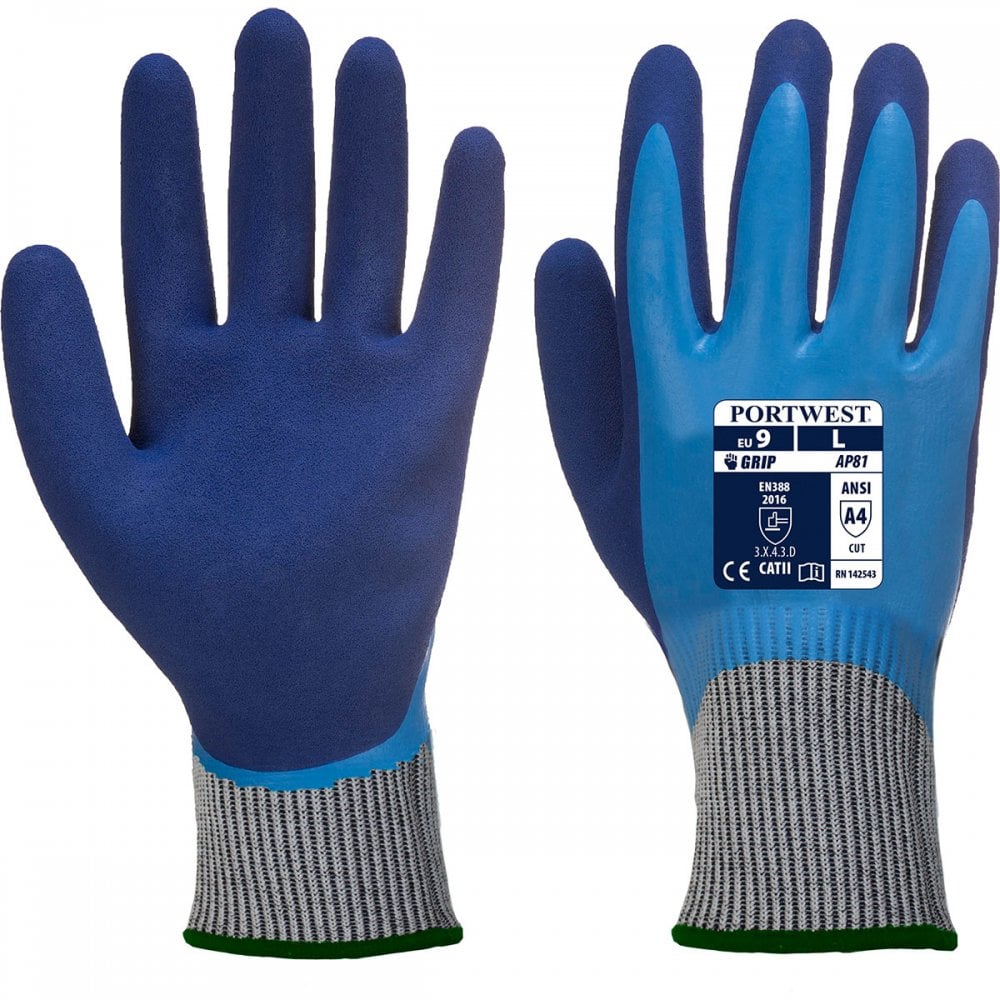 AP81 Liquid Pro HR Cut Glove Blue L *One Size Only - Outlet Store*