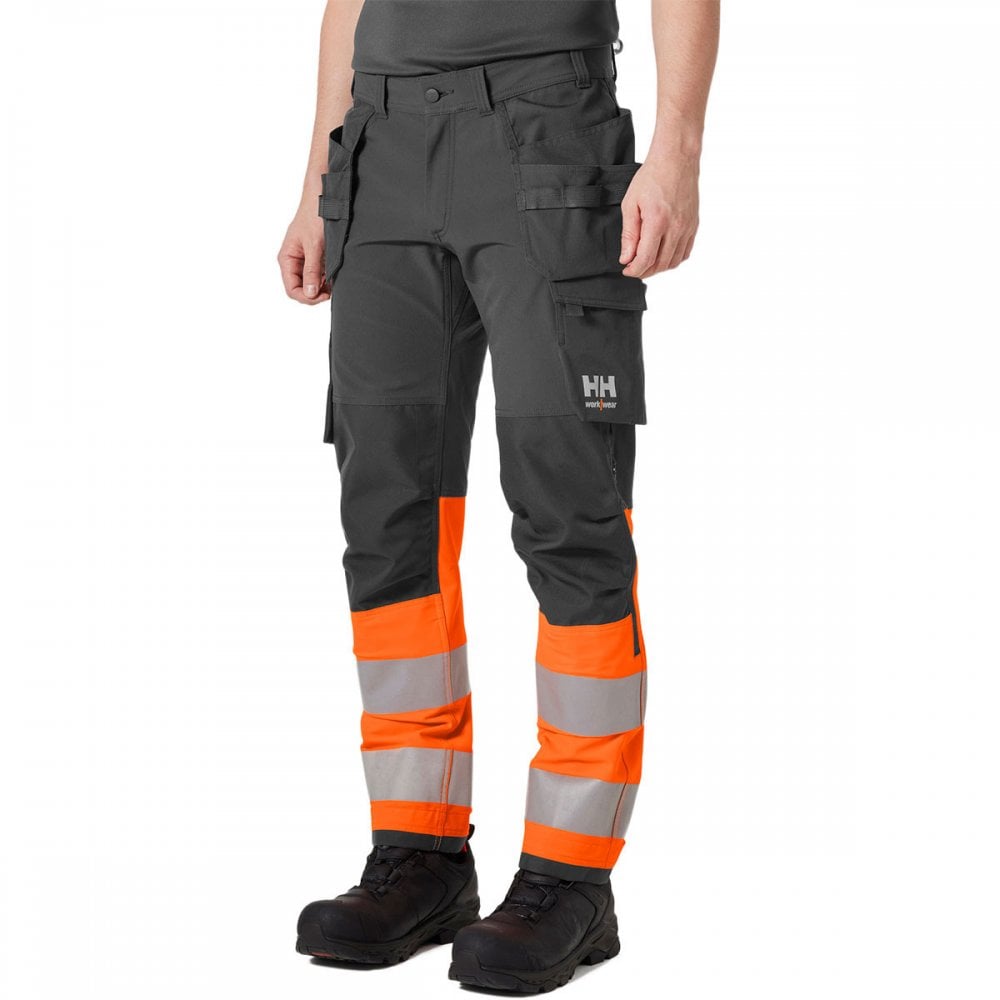77427 Alna 4X Construction Trouser Class 1 Orange/Ebony 30.5" 38.5" *One Size Only - Outlet Store*