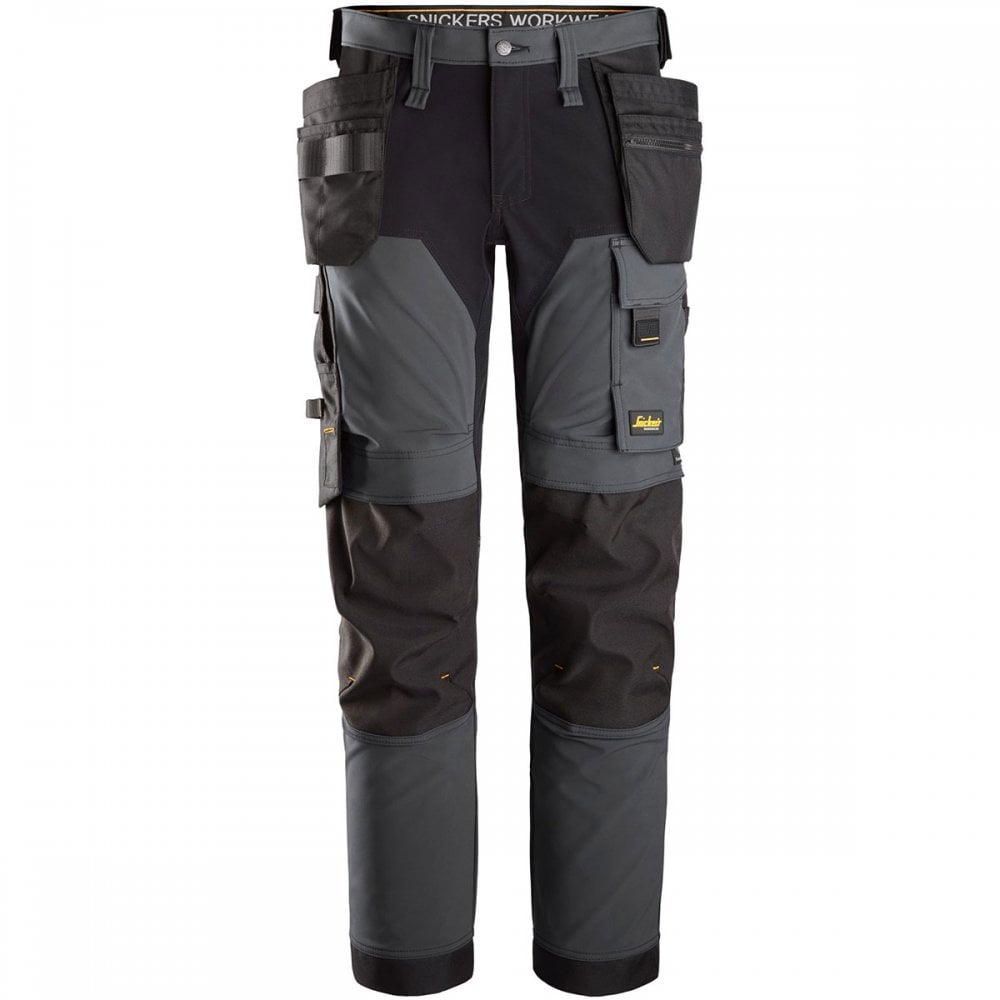 6275 AllroundWork 4-way Stretch Trousers With Holster Pockets Steel Grey/Black 30" 35" *One Size Only - Outlet Store*