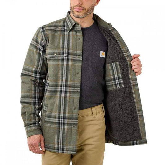105430 Flannel Sherpa Lined Shirt Jacket