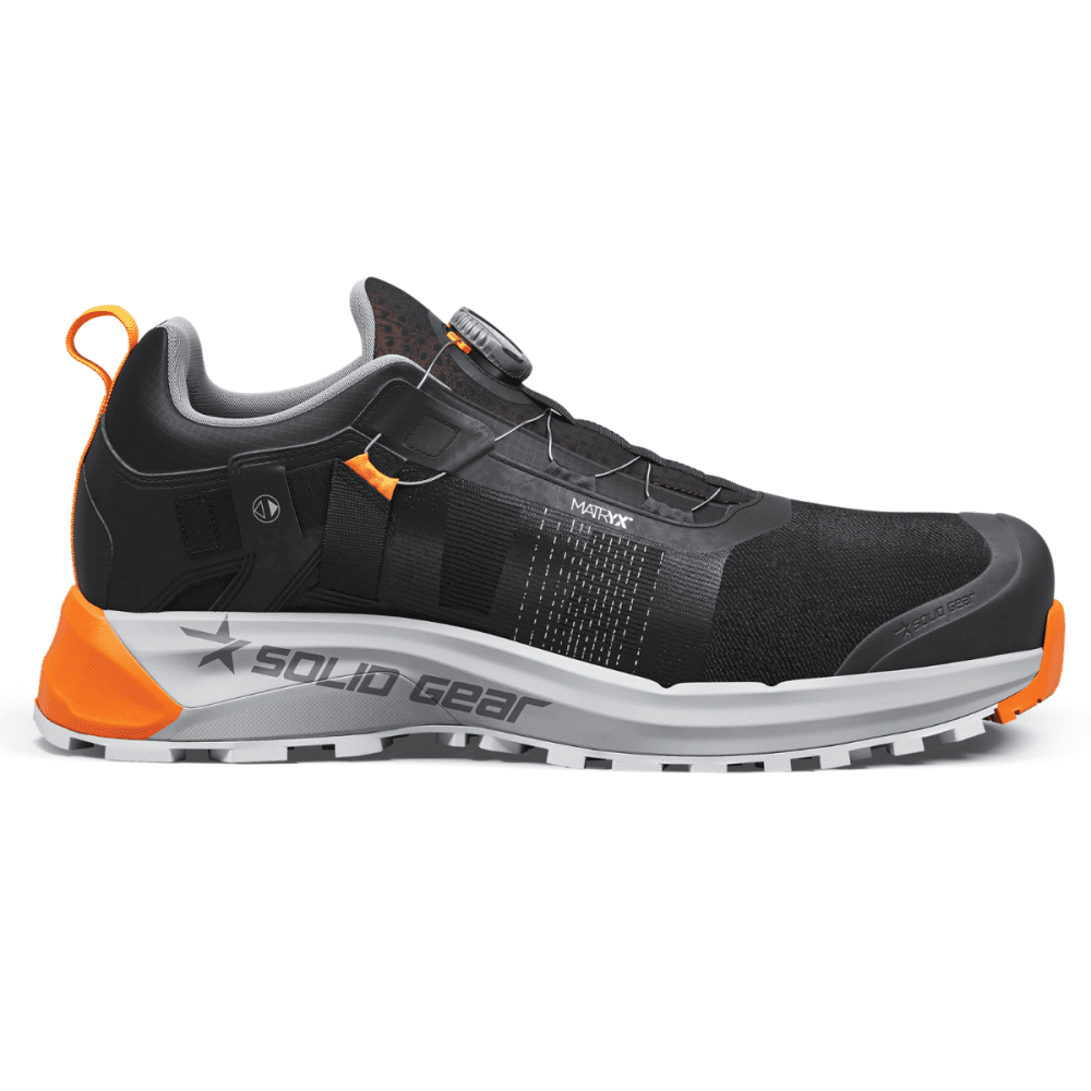 Solid Gear SG80126 Haze 2 Fly Low Safety Shoe UK10 - EU44 - US11 Black/Orange *One Size Only - Outlet Store*