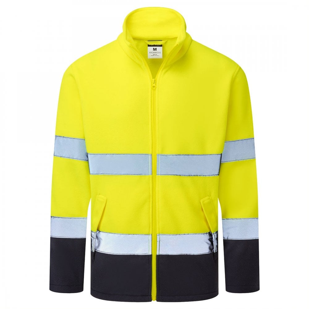 ES251 ES1 Essential Hi-Vis Contrast Fleece Yellow/Navy 6XL *One Size Only - Outlet Store*