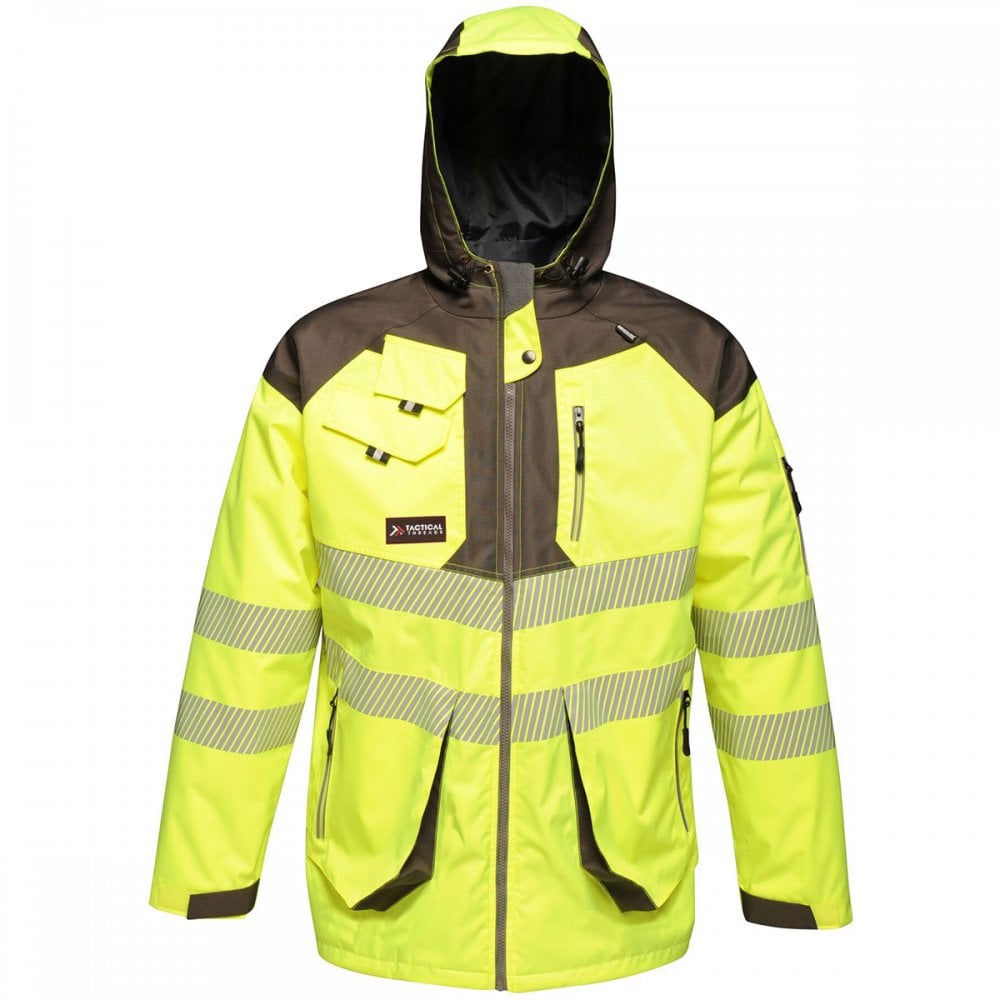 TRA340 Mens Hi-Vis Waterproof Reflective Parka Jacket