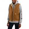 104277 Washed Duck Lined Mock Neck Vest Gilet - Loose, generous fit