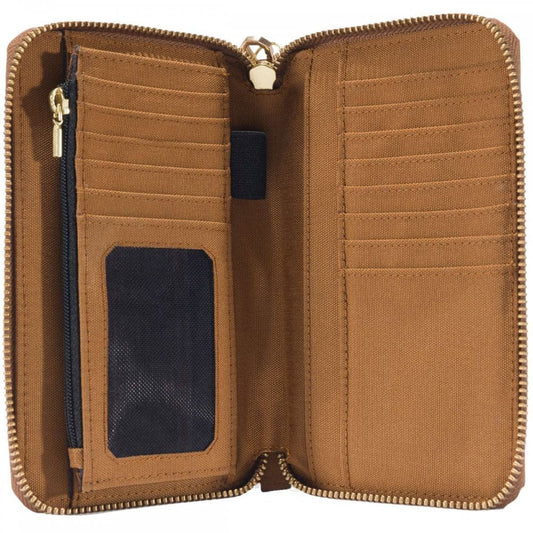 B0000246 Womens Nylon Duck Lay-Flat Clutch Wallet