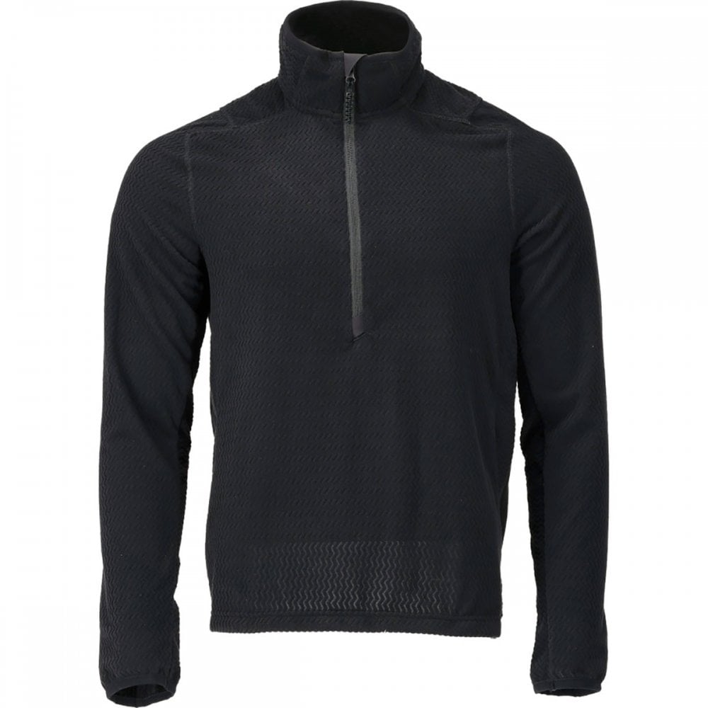 22703 Microfleece jumper with half zip Black M *One Size Only - Outlet Store*