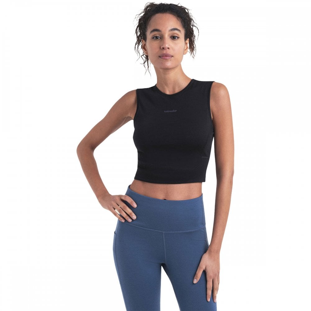 Womens Merino Blend 125 ZoneKnit™ Energy Wind Cropped Bra-Tank
