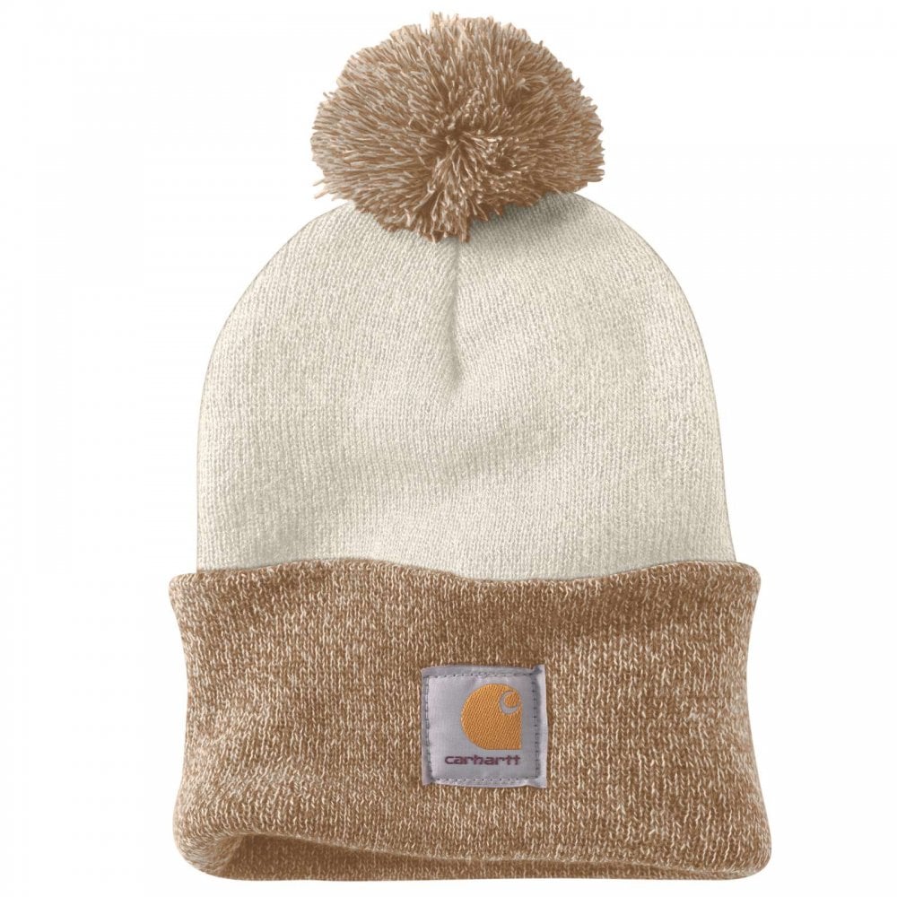 102240 Knit Pom-Pom Cuffed Beanie Winter White *One Size Only - Outlet Store*