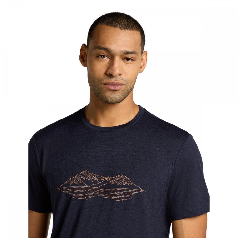 Mens Merino 150 Tech Lite Short Sleeve T-Shirt Pukaki Reflected