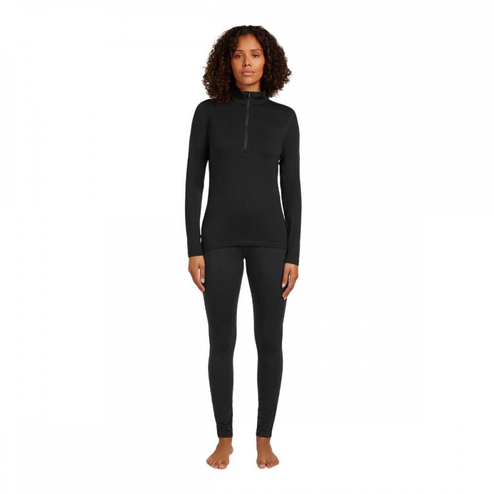 Womens Merino Blend Core Heavyweight Long Sleeve Half Zip Thermal Top
